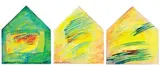 Kura Te Waru Rewiri, Dreamtime - I, III, IV, acrylic on board, triptych