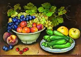 Jose Maria Escofet, Still Life with Fruit, goauche on paper