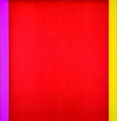 Bill Riley, Frequency No. 5, oil on glass