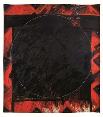 Ralph Hotere, Dawn - Water Poem, acrylic on unstretched canvas