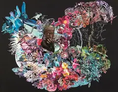 Cornucopia Geographica by Peter Madden, found photographic collage, sold Jun 2011