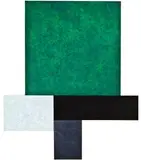 Chinese Element: Wood by Milan Mrkusich, acrylic on canvas, four panels, offered Jun 2011