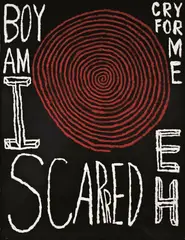 Peter Robinson, Boy am I Scarred, Eh, acrylic and oilstick on hessian