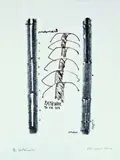 Bill Culbert and Ralph Hotere, Pathway to the Sea, nine lithographs, each editioned 17/ 21