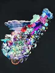 Global Burning by Peter Madden, found image photographic collage, offered Jun 2011