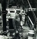 Les Cleveland, The Norna, Greymouth fishing trawler in Milford Sound, 1955