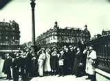 Eugène Atget, Group Watching the Eclipse, Paris 1911