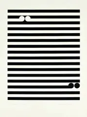 Gordon Walters, Study for Rewa, ink on paper