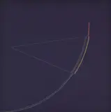 Milan Mrkusich, Arcs and Lines on Blue