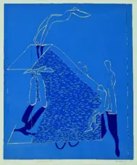 Clive Humphries, Figures by the Pool, screenprint, 7/8