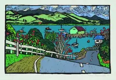 Tom Burnett, Mangonui, screenprint, a/p