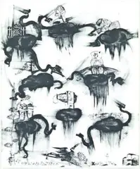 Takaia by John Pule, lithograph, 3/40, offered Mar 2011