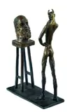Paul Dibble, The Devil Regarding the Bust of Darwin, cast bronze, 3/6