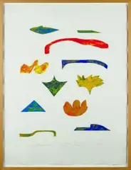 Continental Drift by Richard Killeen, oil on collaged card mounted to paper, sold Mar 2011