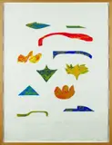 Continental Drift by Richard Killeen, oil on collaged card mounted to paper, sold Mar 2011