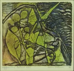Alison Blomfield Pickmere, Coppermine Island, etching, 46/80