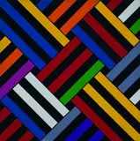 Lattice No. 75 by Ian Scott, acrylic on canvas, offered Mar 2011