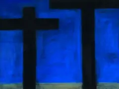 Two Crosses by Jeffrey Harris, pastel on paper, sold Mar 2011