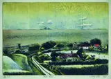 Stanley Palmer, Marae Pahoa, bamboo engraving, 72/100