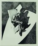 Jason Greig, Upon the Velvet Sinking, lithograph, 2/25