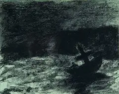 Into the Void by Jason Greig, charcoal on paper, sold Mar 2011
