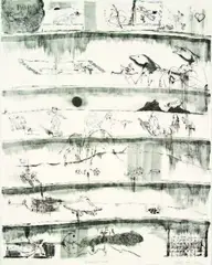 Paradise Lost by John Pule, lithograph, 1/30, offered Mar 2011