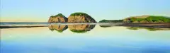 Bethells Beach I by Justin Boroughs, oil on wood panel, offered Mar 2011