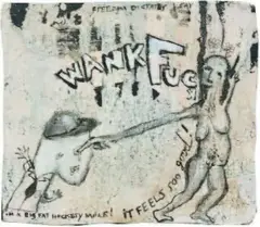 James Robinson, Freedom Dictates I Say, mixed media on canvas fragment