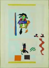 Gordon Crook, Totem with Kiwi Soul Bird, lithograph, 8/12