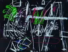 Untitled by John Reynolds, oil pastel on paper, offered Mar 2011