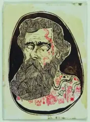 Smantha Mitchell, Untitled - Kiss a Fool, ink and watercolour on paper