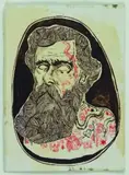 Smantha Mitchell, Untitled - Kiss a Fool, ink and watercolour on paper