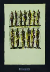 Untitled - Thirteen Forms by Henry Moore, lithograph, sold Mar 2011