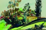 Arthur Thompson, Bombay Markets, watercolour, circa 1960