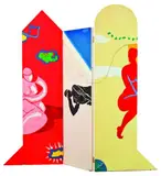 Pat Hanly, Vacation Screen, acrylic and enamel on three panel screen
