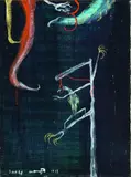 Snare by Bill Hammond, acrylic on canvas, offered Nov 2010