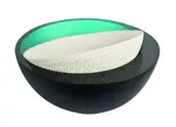 Trudie Kroef, Internal Space Bowl, cast glass and porcelain