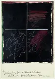 Drawing for a Black Window by Ralph Hotere, acrylic and pastel on paper, sold Nov 2010