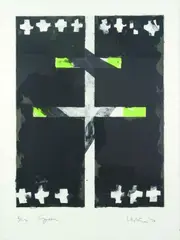 Green by Ralph Hotere, lithograph, 8/22, sold Sep 2010