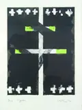 Ralph Hotere, Green, lithograph, 8/22