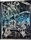 Philip Clairmont, Large Still-Life with Objects, linocut, 7/15