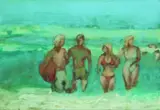 Liam Davidson, Summerton Beach II, oil on board