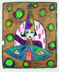 Tracey Collins, We are all citizens of the Universe!  No. 3, lithograph