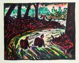 Nigel Brown, Crossing: Urewera Set No. 1, lithograph, 25/29