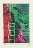 Philippa Blair, Snake, Ladder and Tipi II, etching, 4/25