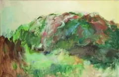 Emily Jackson, Hillside, Dunedin 1978, oil on board