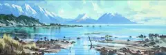 Aston Greathead, The Old Wharf, Kaikoura, oil on canvasboard