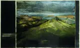 Inge Doesburg, Buttars Peak, mixed media and gold leaf on paper