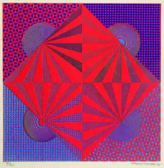 Untitled - Prismatic Study by Mervyn Williams, screenprint on rag paper, 32/50, sold Sep 2010