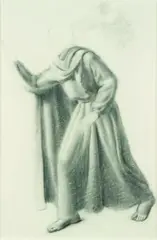 Study for St Francis of Assisi by Anna Lois White, graphite on paper, sold Sep 2010